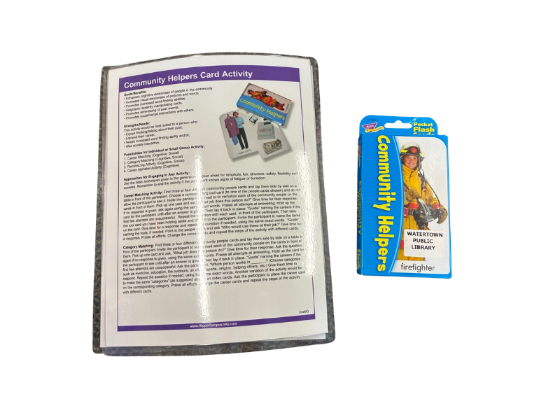Community Helper Memory Kit includes set of cards and informational sheets.