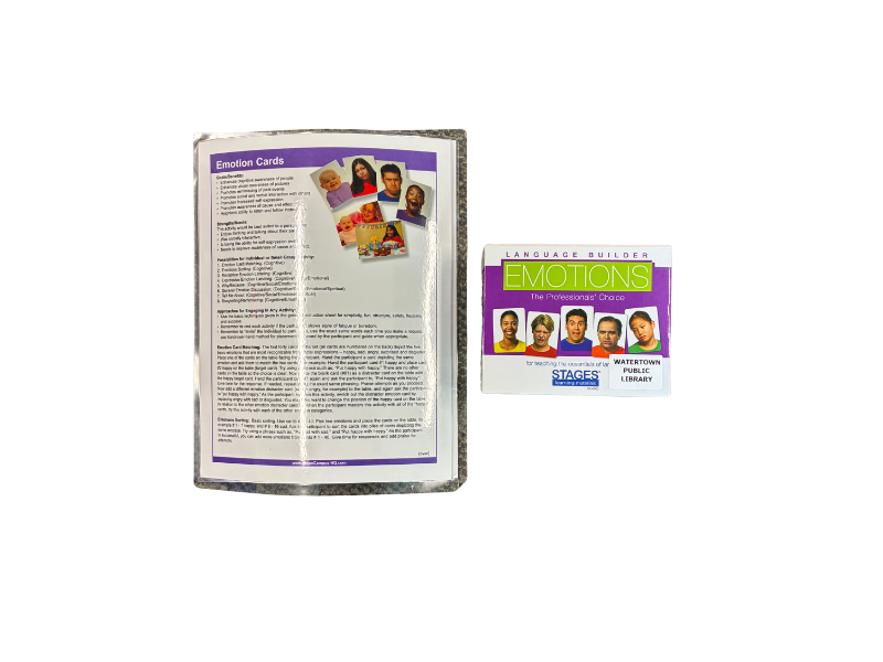 Emotions Memory Kit includes set of cards and informational sheets.