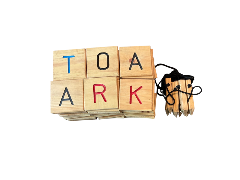 Giant word scramble game to play outdoors