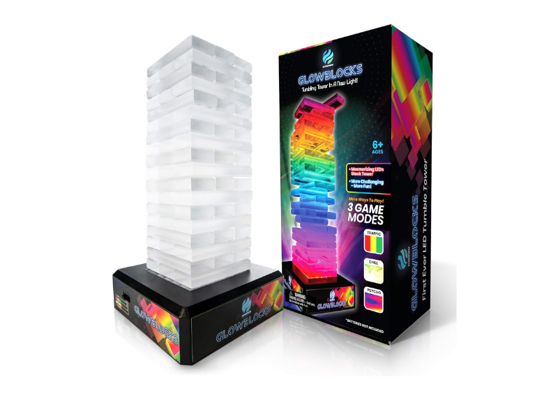 Glowing acrylic blocks that you can stack