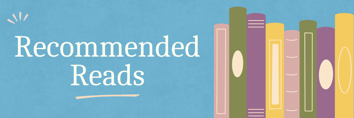 Recommended Reads header with an illustration of books on a shelf
