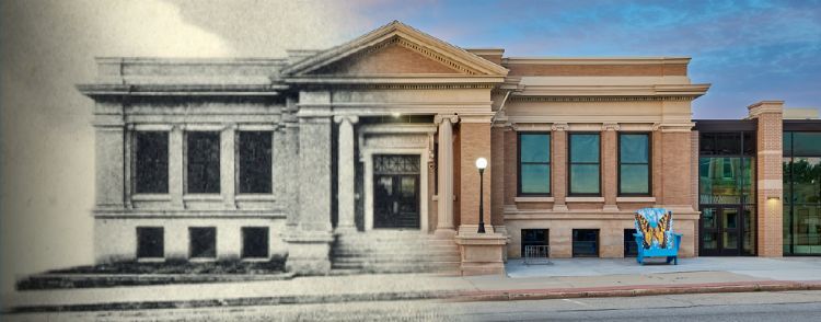 Carousel graphic showing the Watertown Public Library