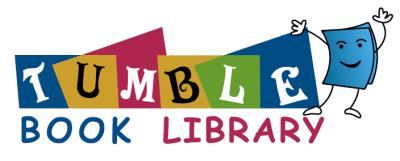 Tumble Book Library database logo of different color books