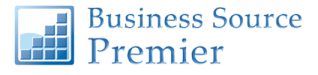 Business Source Premier blue text logo with blue square graphic