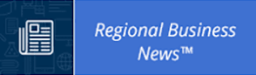 Regional Business News white text logo with a blue background