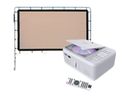Projector and screen that can be used to have a movie night in the backyard