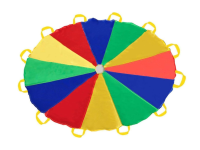 10 foot parachute perfect for outdoor or indoor fun and games