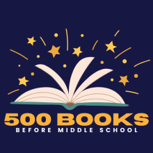 500 Books Before Middle School graphic logo