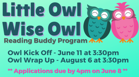 green background, blue lettering