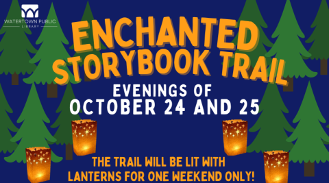 blue background orange lettering