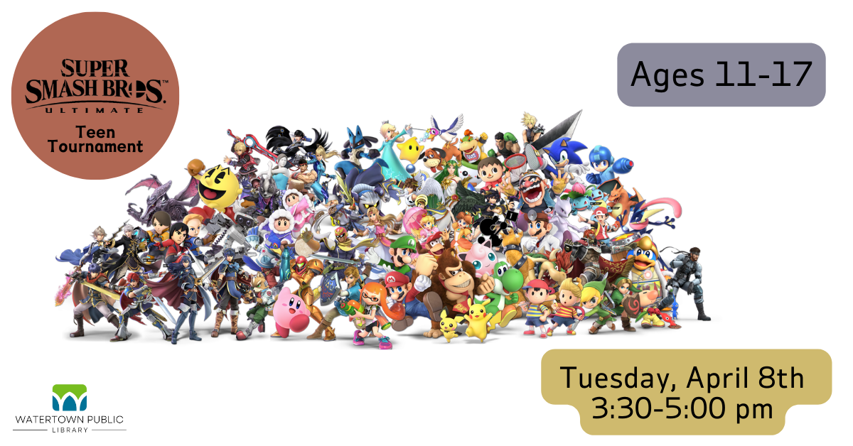 white background with characters, text, etc