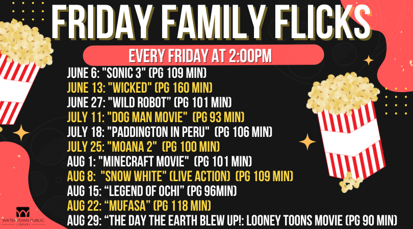 black background with white and yellow lettering