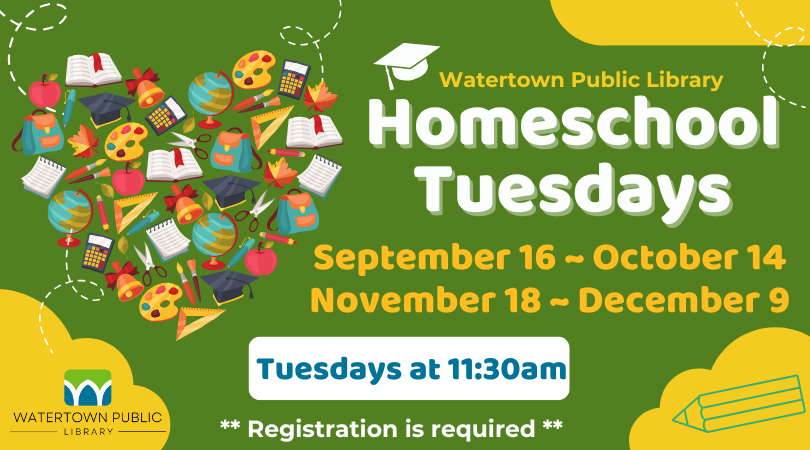 green and yellow background, white lettering