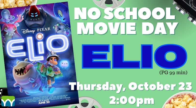 green background blue and white lettering