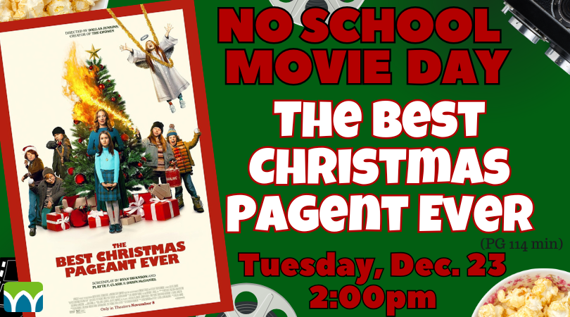 green background, red and white lettering