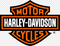 Harley-Davidson Motorcycles orange, white, and black logo
